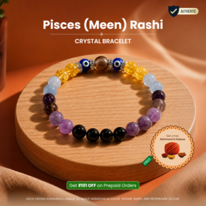 Meen (Pisces) Rashi Crystal Bracelet